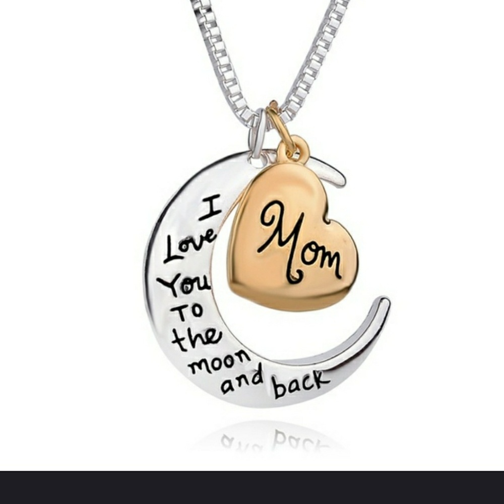 Mom I love you to the moon and back necklace
